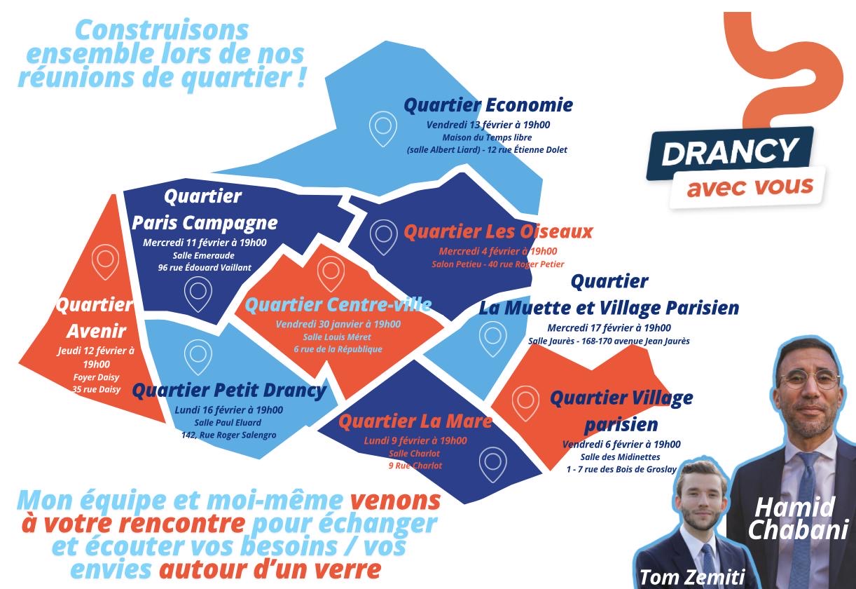 Réunions de quartier — Drancy avec vous